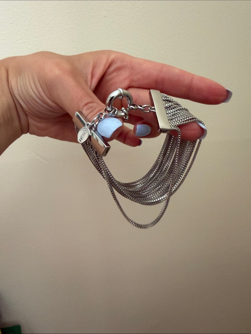 Silver Multi-Chain Statement Bracelet